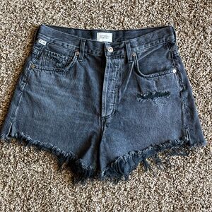 Citizens of Humanity Vintage Black Denim Shorts